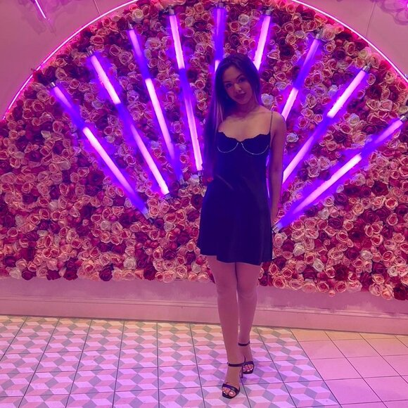 Victoria’s Secret Satin & Lace Embellished Cupped Mini Slip Dress Black Small - Picture 5 of 10